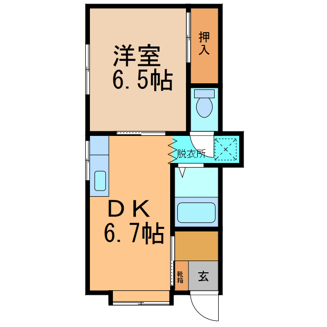 コーポまきのAの間取り