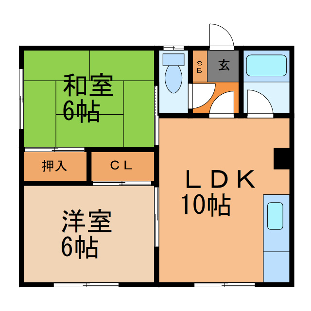 ハイツやまもとの間取り