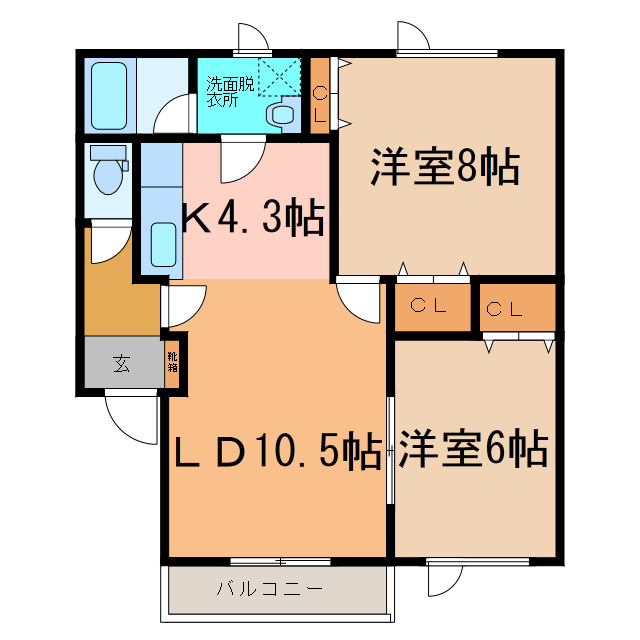 Wisteria(ウィステリア)A棟の間取り
