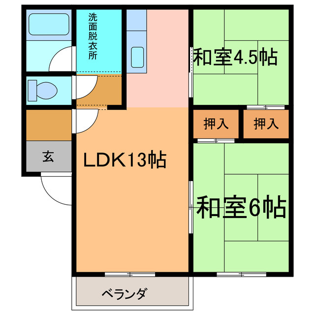 コーポ203の間取り