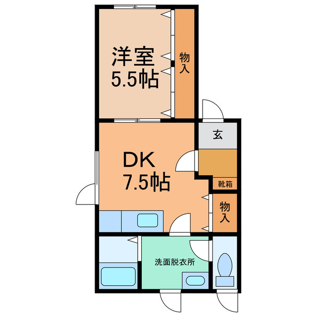 コーポマイロード2の間取り