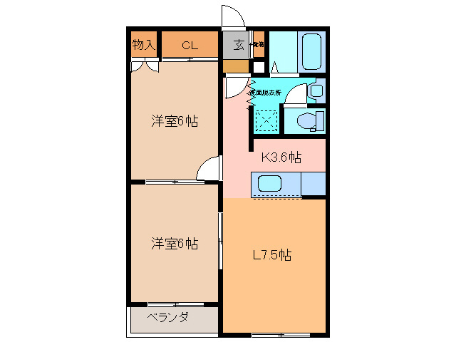 コーポニュータウンⅡの間取り