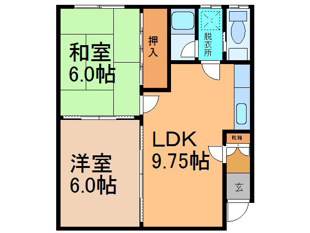 コーポ翔の間取り