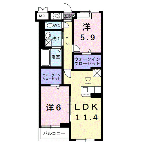 アイマコート　初芝の間取り