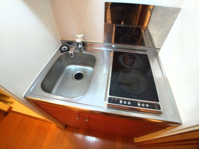 レオパレスカサブランカⅡのキッチン|一人暮らしにピッタリの機能的なシンク