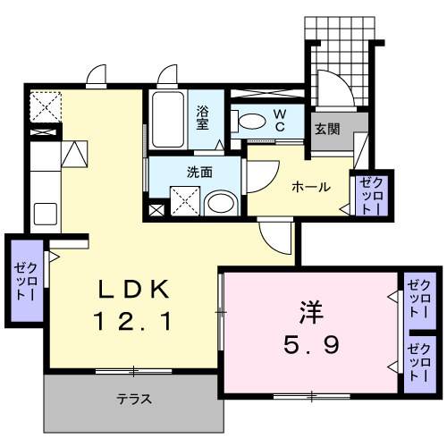 シェ　モア　Ⅰの間取り