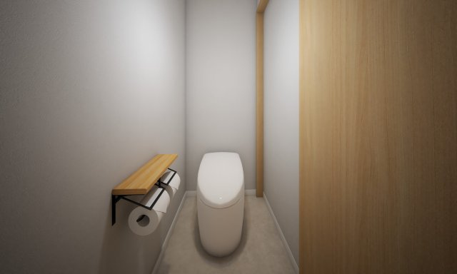 大泉町仙石の完成予想図|清潔感のあるシンプルなトイレ◎