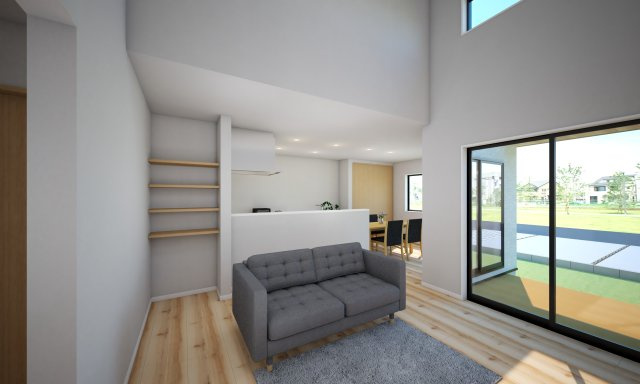 大泉町仙石の完成予想図|開放感溢れる空間でお過ごしいただけます♪