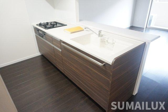 熊本市中央区帯山３丁目の賃貸マンションのキッチン