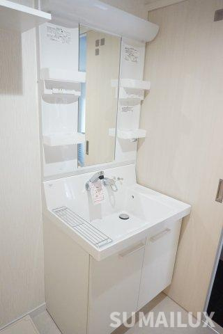 熊本市中央区帯山３丁目の賃貸マンションの独立洗面台