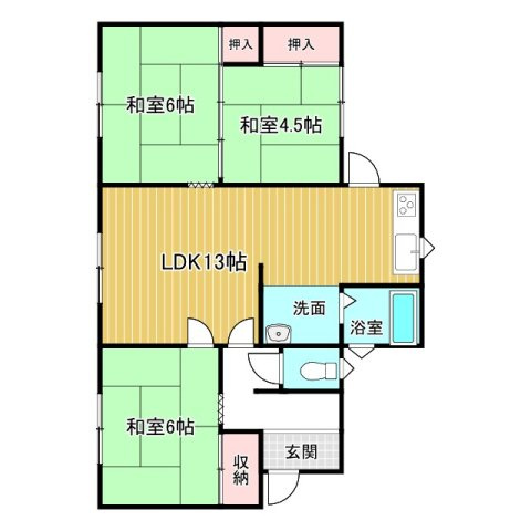 伊勢崎市新栄町　中古住宅の間取り