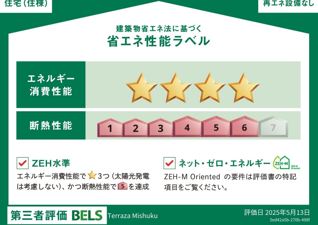 Ｔｅｒｒａｚａ　Ｍｉｓｈｕｋｕの省エネ性能ラベル