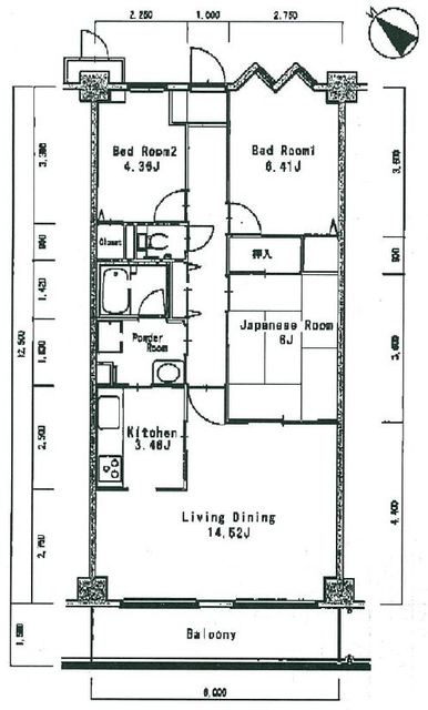 バードタウン7番館の間取り