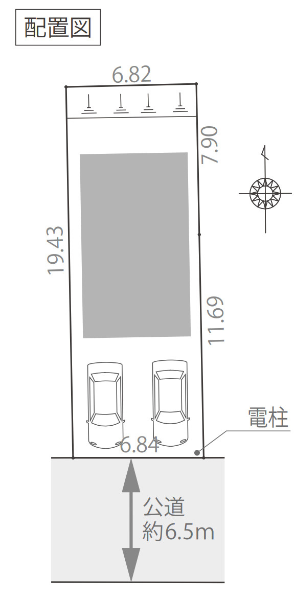 横浜市緑区鴨居6丁目 新築戸建て【仲介手数料無料】カースペース2台の区画図