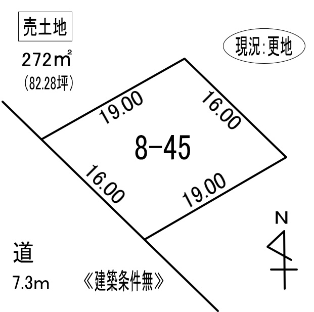 白老町字虎杖浜8-45　土地
