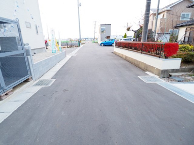 【前面道路含む現地写真】 | Cradle garden　郡山市富久山町福原第２１　１号棟