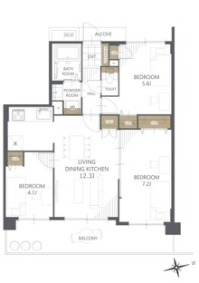 【間取り】ナイスアーバン鶴ケ谷ヒルズ 