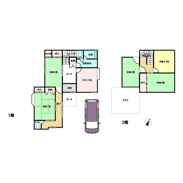 南平台　中古戸建の間取り