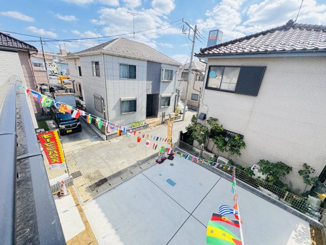 流山市西平井新築戸建（西平井1008）の展望|バルコニーより南側眺望・南側駐車スペースにつき日当たり良好♪