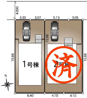 【区画図】 | 福島市松川町沼袋新築一戸建て2棟