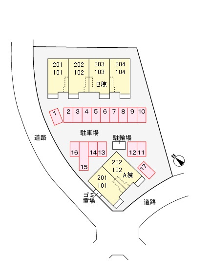 ラーナ・コンフォルトAの区画図