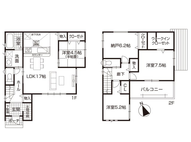 春日井市岩野町第2(全1棟)の間取り