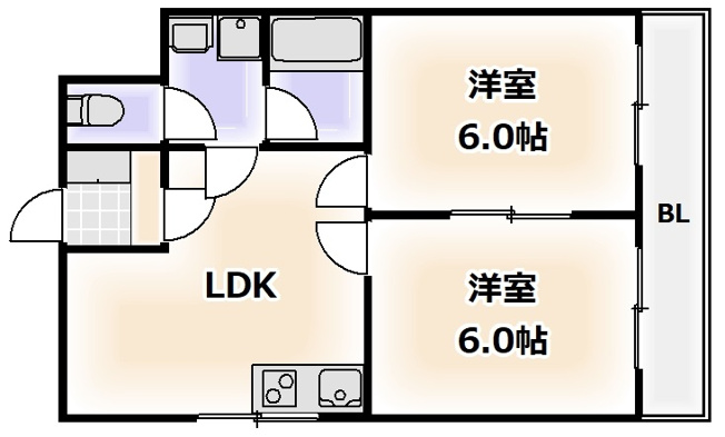 【間取り】 | ラパンジール恵美須2