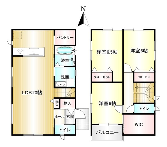 磯城郡田原本町秦庄の間取り|3LDK　土地面積：133.80㎡　建物面積：95.64㎡　駐車場あり