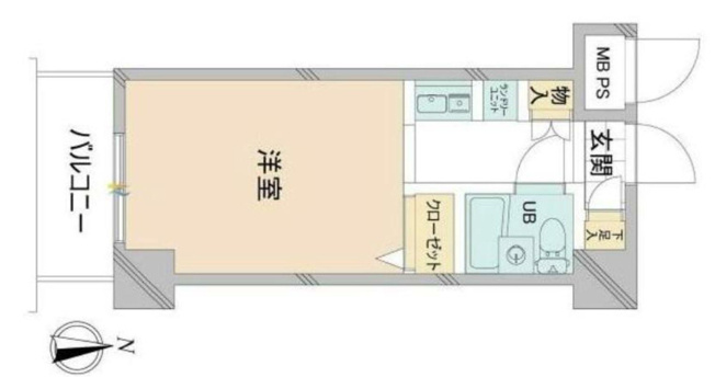 【間取り】 | ライオンズマンション八王子北野　 | 1Kは、キッチンと居室が分かれているため、生活空間にメリハリをつけられますね。料理の臭いが気になりにくく、来客時にもプライベート空間を確保しやすい点が魅力ですね。一人暮らしでも快適な生活を送れますよ。