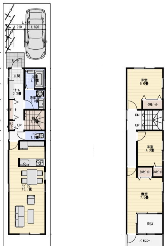 堺市北区百舌鳥赤畑町２丁の完成予想図