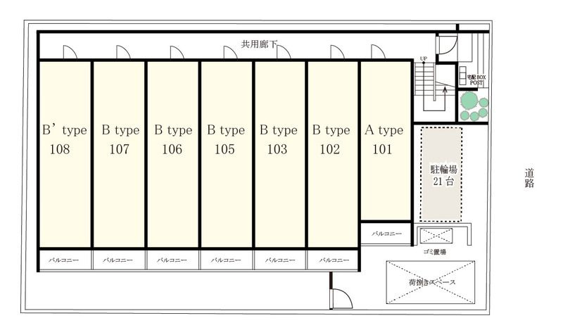 リブリ・津田沼Ⅲの区画図