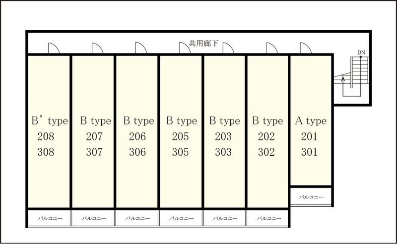 リブリ・津田沼Ⅲの区画図