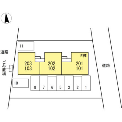 【区画図】 | エクセル川端E棟