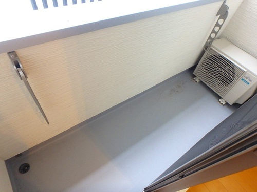 熊本市中央区新大江１丁目のアパートのバルコニー