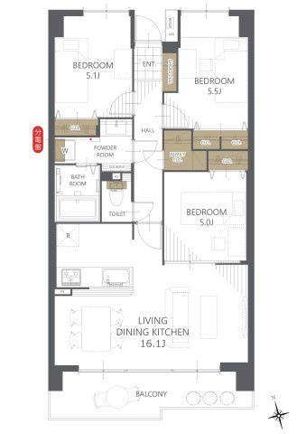 【間取り】グラン・コート小橋 