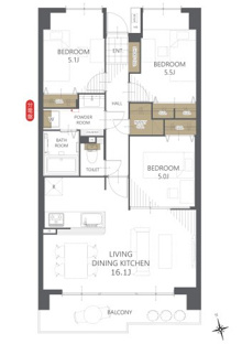 【間取り】グラン・コート小橋 