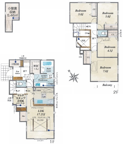 新築／志木市上宗岡1丁目　全3棟の間取り