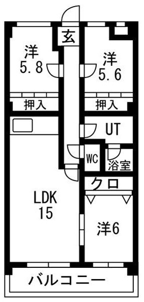 鴻の巣ヒルズビルの間取り