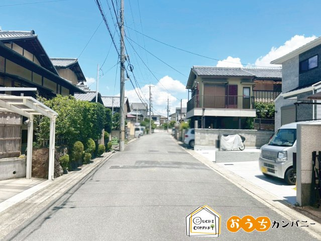 大枝西新林町1丁目　区割②　1号地　建築条件無土地の前面道路含む現地写真|『百聞は一見にしかず』いつでもご見学大歓迎です☆お気軽にお問い合わせください☆