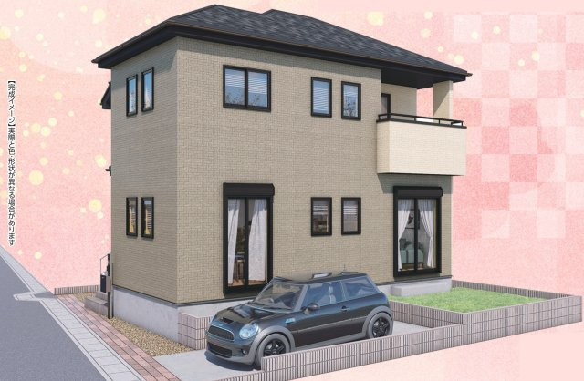 松戸市六高台９丁目新築戸建（六高台Ⅴ）の外観パース|完成予想図