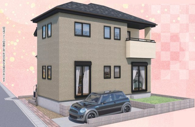 【外観パース】 | 松戸市六高台９丁目新築戸建（六高台Ⅴ） | 完成予想図