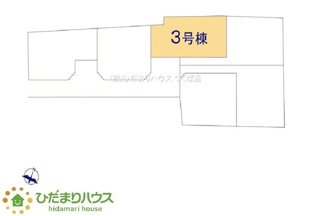 【区画図】 | 水戸見川12期　新築戸建　3号棟 | ゆったりとしたカースペースでラクラク駐車出来ます