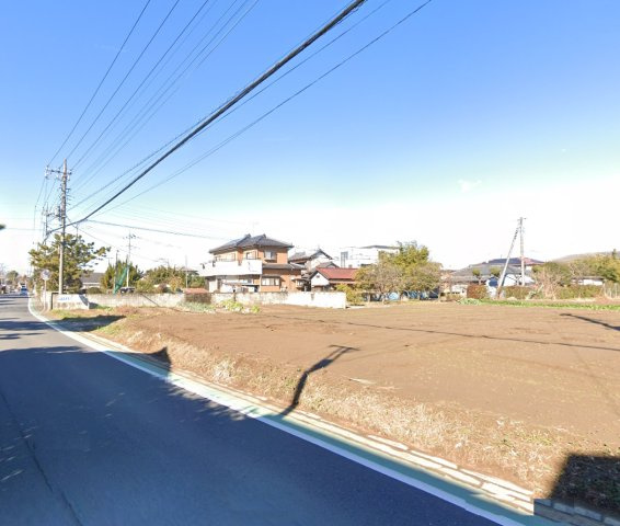 敷地面積97坪　売地　越谷市船渡④　の前面道路含む現地写真