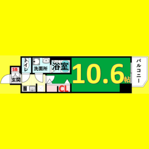 CREST TAPP金山　名古屋市賃貸　仲介手数料無料の間取り