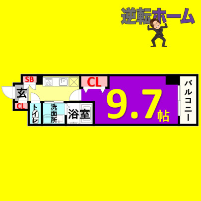 SMILE CITY M　名古屋市賃貸　仲介手数料無料の間取り
