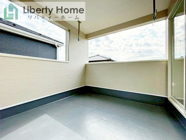 土浦市乙戸南第6　新築戸建　5号棟のバルコニー