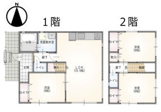 長生郡一宮町東浪見　中古戸建の間取り|図面と現況に相違がある場合、現況を優先致します。