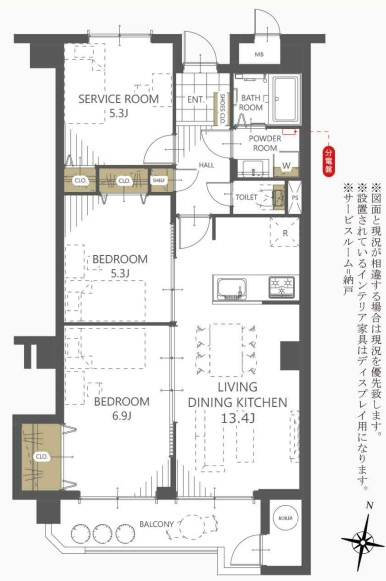【間取り】 | リヴィエール戸畑☆仲介手数料無料☆