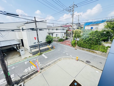 【展望】 | 柏市南逆井６丁目新築戸建 | バルコニーより道路側眺望