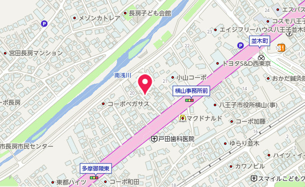 『八王子市新築戸建て』八王子市並木町21-8【仲介手数料無料】　１期の地図|～仲介手数料無料☆八王子ひなた不動産～　八王子市並木町　新築戸建て